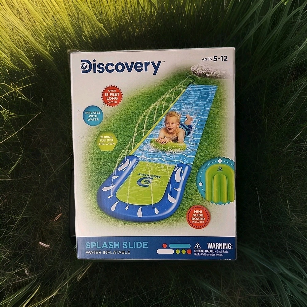 New Water‎ Slide Slip N' Slide Discovery Splash Slide 15ft Long Slide Board NIB